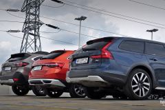 Trzy podwyższone kombi: Subaru Outback, Volvo V90 Cross Country i Skoda Superb Scout - test