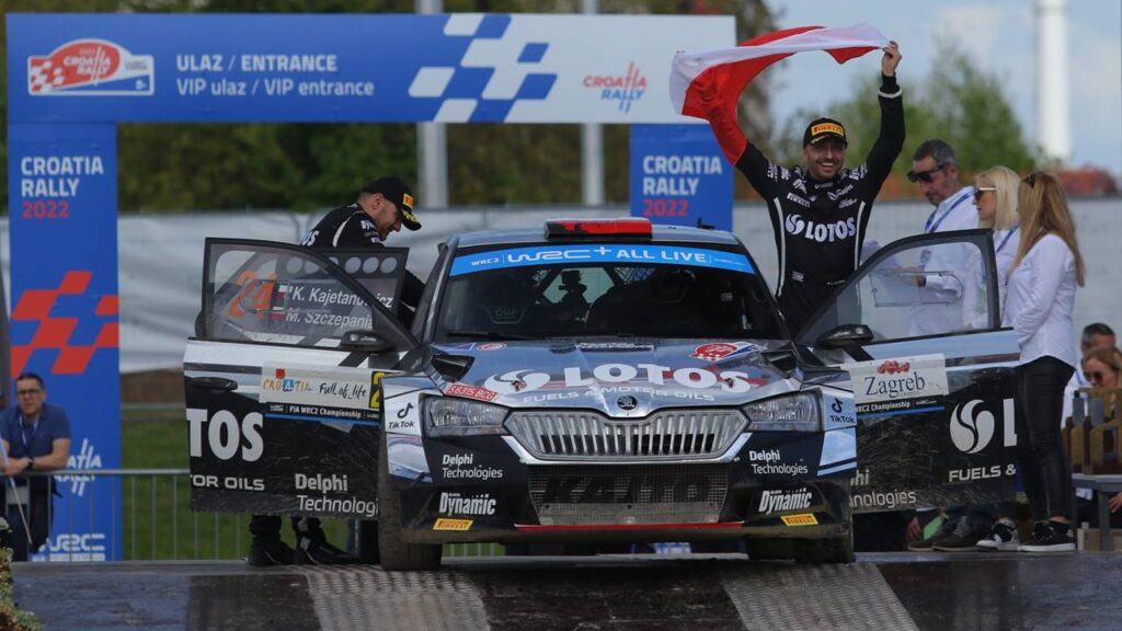 Kajetan Kajetanowicz i Maciej Szczepaniak Rajd Chorwacji 2022 - 2 miejsce WRC2 Skoda Fabia Rally2 evo