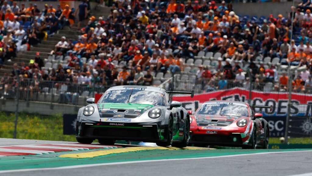 Porsche 911 GT3 Cup, Philipp Sager (A), Dinamic Motorsport SRL (#15), Porsche Mobil 1 Supercup 2022, Spielberg (A) Red Bull Ring