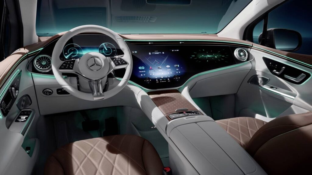 Wnętrze nowego modelu Mercedes EQE SUV