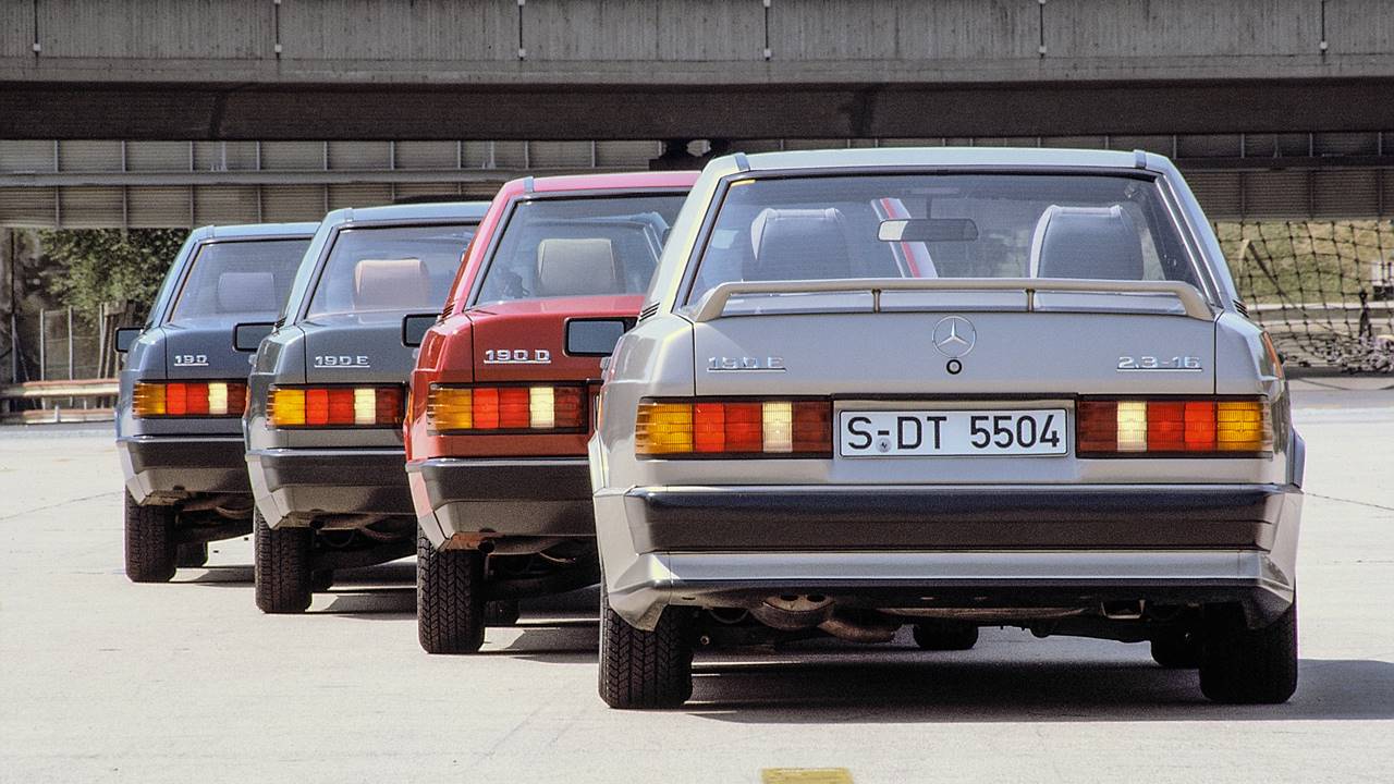 Kompaktowy Mercedes-Benz compact serii 201. Sedany w wersjach 190, 190 E, 190 D i 190 E 2.3-16. zdjęcie z 1983 r.
